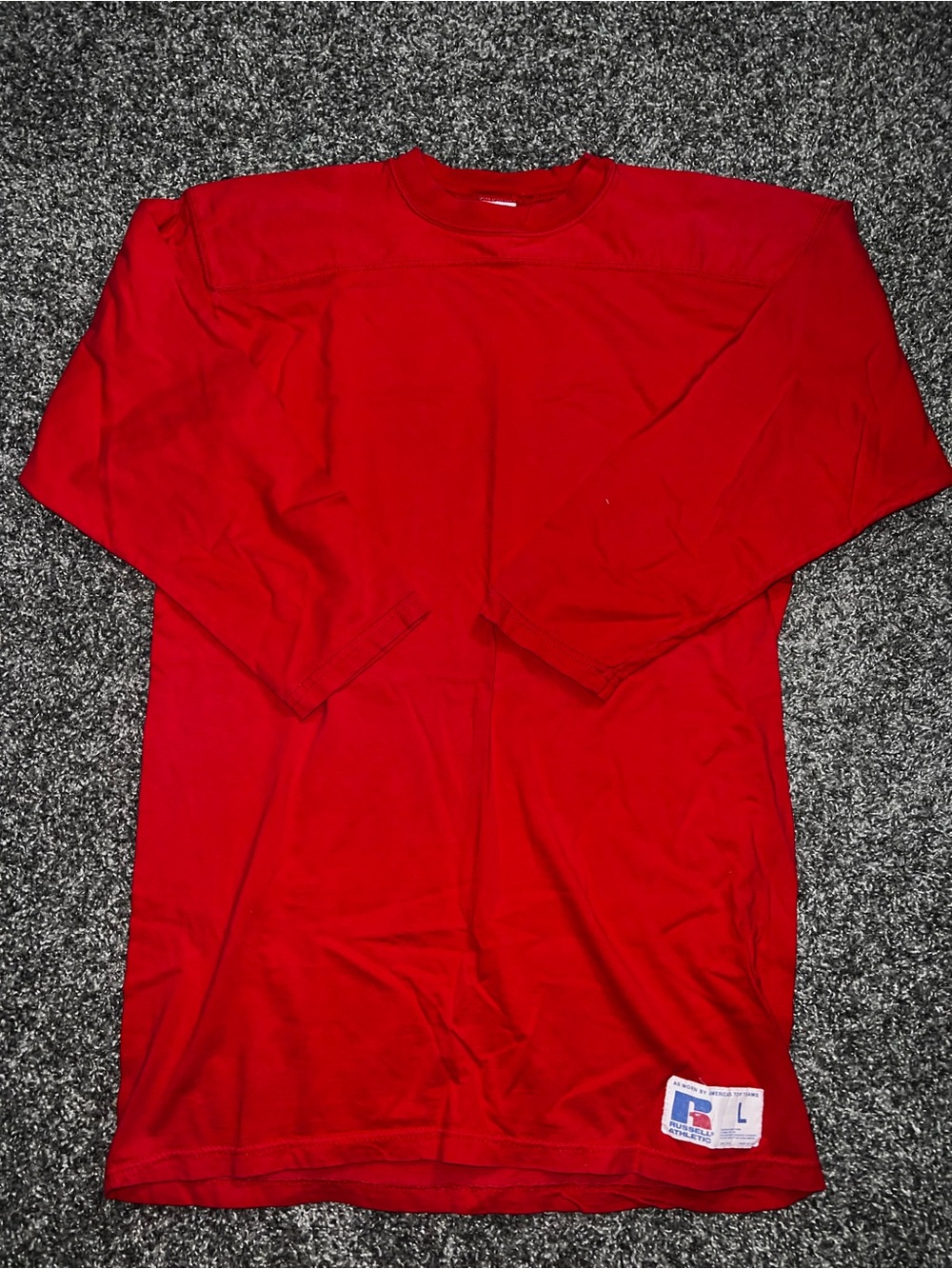 Russell Athletic Red Long Sleeve Crewneck Shirt